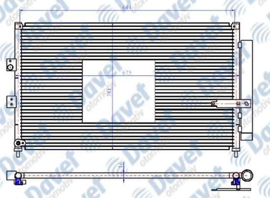 ORIS CHN110016 Klima Radyatoru Kondenser Brazing Honda Civic 1.3i-1.6i 06-> 675×380x16 At/Mt Sanzuman